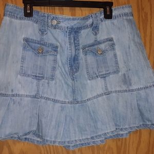 Sexy denim ruffle hem mini size 17